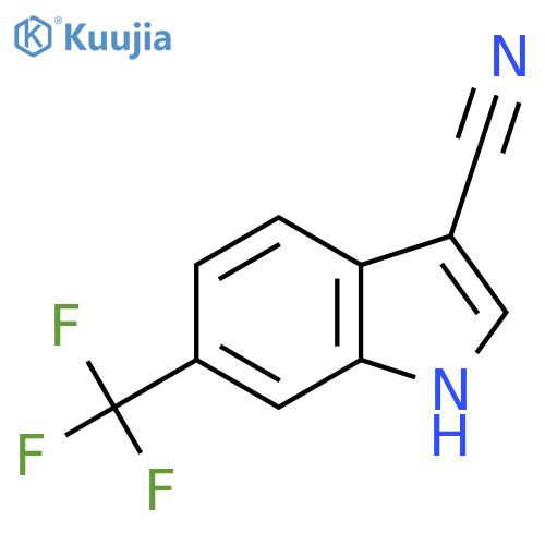 3-Cyano-6-(trifluoromethyl)-1H-indole structure