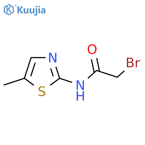 2-bromo-N-(5-methyl-1,3-thiazol-2-yl)acetamide structure
