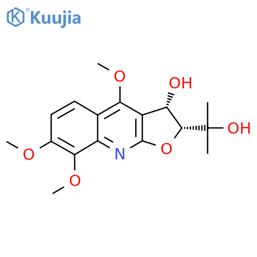 rel-(2R,3S)-2,3-Dihydro-3-hydroxy-4,7,8-trimethoxy-alpha,alpha-dimethylfuro[2,3-b]quinoline-2-methanol structure