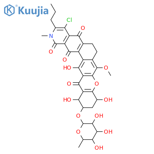 Kibdelone A; 6,7-Dihydro, 12-O-α-L-rhamnopyranoside structure