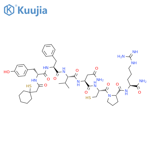 L-ARGININAMIDE, N-[(1-MERCAPTOCYCLOHEXYL)ACETYL]-D-TYROSYL-L-PHENYLALANYL-L-VALYL-L-ASPARAGINYL-L-CYSTEINYL-L-PROLYL- structure