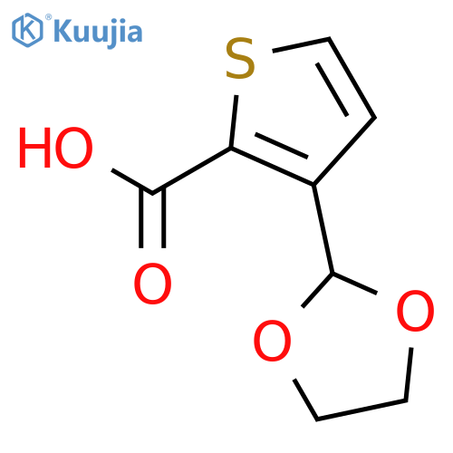 3-(1,3-Dioxolan-2-yl)thiophene-2-carboxylic acid structure