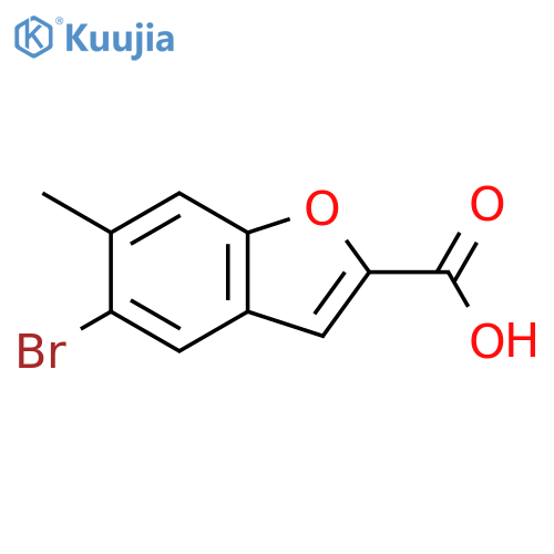 5-Bromo-6-methylbenzofuran-2-carboxylic acid structure