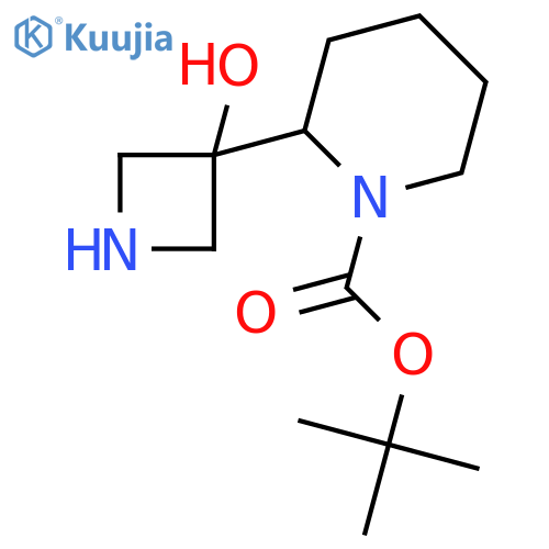 tert-butyl 2-(3-hydroxyazetidin-3-yl)piperidine-1-carboxylate structure