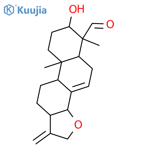 14,16-Epoxy-3-hydroxy-7,15(17)-abietadien-18-al; (ent-3β,13βH,14α)-form structure