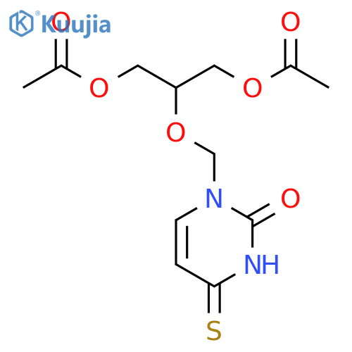 2(1H)-Pyrimidinone, 1-[[2-(acetyloxy)-1-[(acetyloxy)methyl]ethoxy]methyl]-3,4-dihydro-4-thioxo- structure