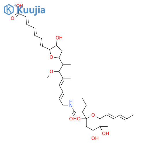 2,4,6-Heptatrienoicacid,7-[tetrahydro-3-hydroxy-5-[2-methoxy-1,3-dimethyl-7-[[1-oxo-2-[tetrahydro-2,4,5-trihydroxy-5-methyl-6-(1,3-pentadien-1-yl)-2H-pyran-2-yl]butyl]amino]-3,5-heptadien-1-yl]-2-furanyl]- structure