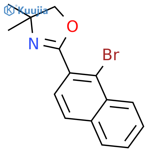 2-(2-(1-bromonaphthyl))-4,4-dimethyl-Δ2-oxazoline structure