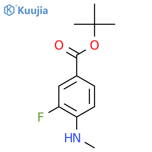 tert-Butyl 3-fluoro-4-(methylamino)benzoate structure