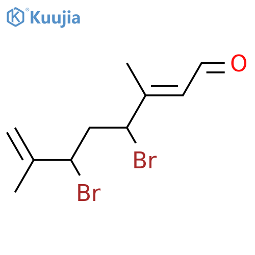4,6-Dibromo-3,7-dimethyl-2,7-octadienal; (2E,4ξ,6ξ)-form structure