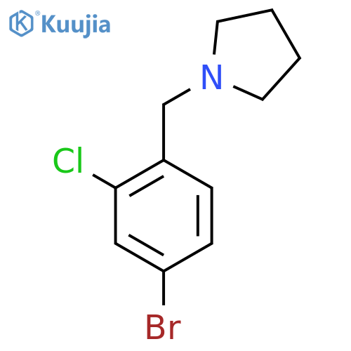 1-(4-Bromo-2-chlorobenzyl)pyrrolidine structure