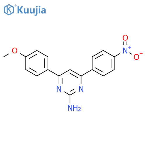 4-(4-methoxyphenyl)-6-(4-nitrophenyl)pyrimidin-2-amine structure