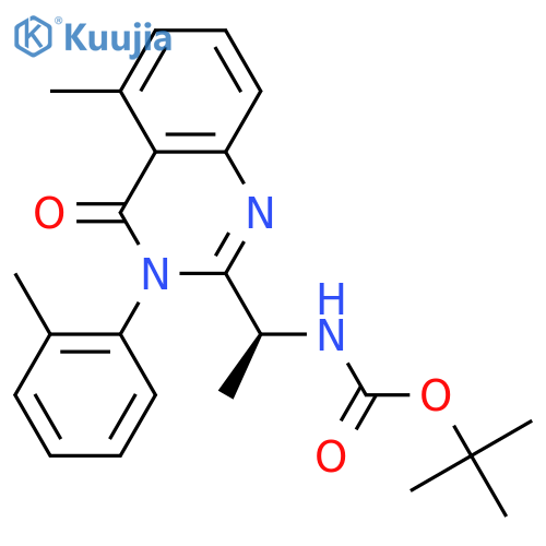 Tert-butyl N-[1-[5-methyl-3-(2-methylphenyl)-4-oxoquinazolin-2-yl]ethyl]carbamate structure