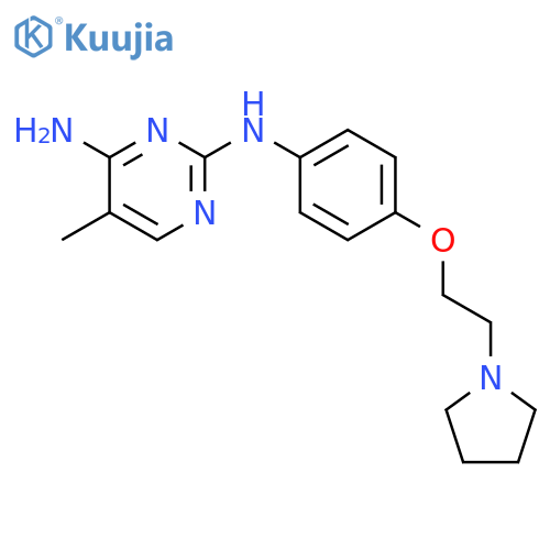 5-Methyl-N2-(4-(2-(pyrrolidin-1-yl)ethoxy)phenyl)pyrimidine-2,4-diamine structure