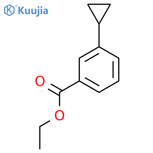 Benzoic acid, 3-cyclopropyl-, ethyl ester structure