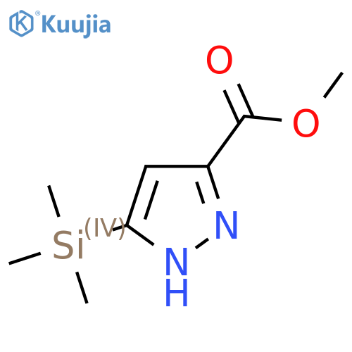 Methyl 5-(trimethylsilyl)-1H-pyrazole-3-carboxylate structure