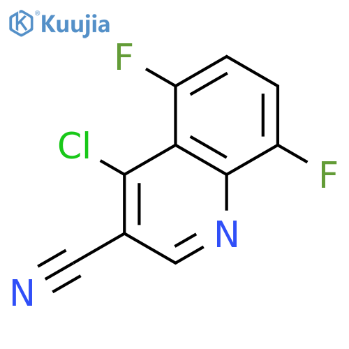 4-CHLORO-5,8-DIFLUORO-QUINOLINE-3-CARBONITRILE structure