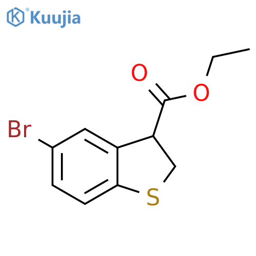 Benzo[b]thiophene-3-carboxylic acid, 5-bromo-2,3-dihydro-, ethyl ester structure