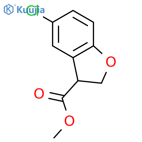 3-Benzofurancarboxylic acid, 5-chloro-2,3-dihydro-, methyl ester structure