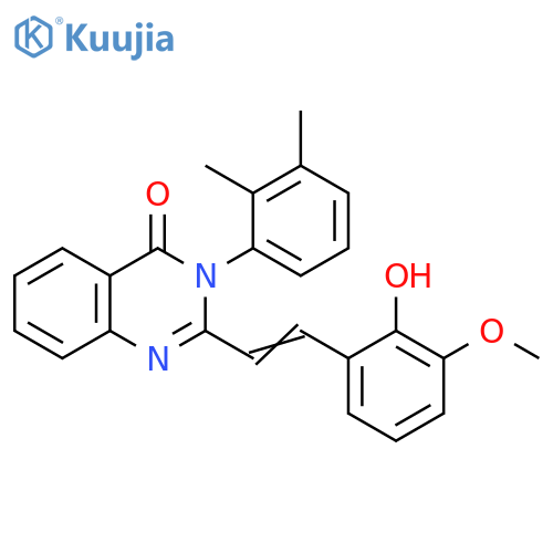 3-(2,3-dimethylphenyl)-2-2-(2-hydroxy-3-methoxyphenyl)ethenyl-3,4-dihydroquinazolin-4-one structure