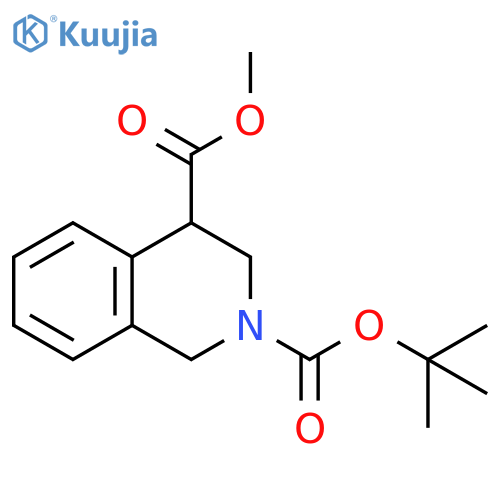 2-tert-butyl 4-methyl 3,4-dihydroisoquinoline-2,4(1H)-dicarboxylate structure