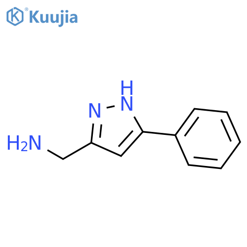 (3-phenyl-1H-pyrazol-5-yl)methanamine structure