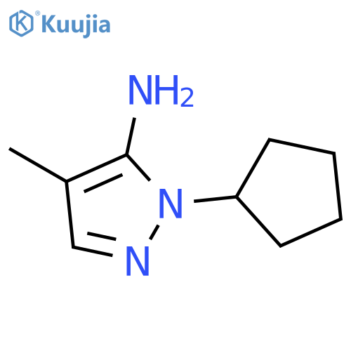 1-Cyclopentyl-4-methyl-1H-pyrazol-5-amine structure
