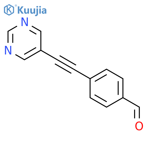 4-(Pyrimidin-5-ylethynyl)benzaldehyde structure