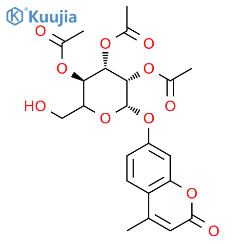 4’-Methylumbelliferyl 2,3,4,-Tri-O-acetyl-β-D-glucopyranoside structure