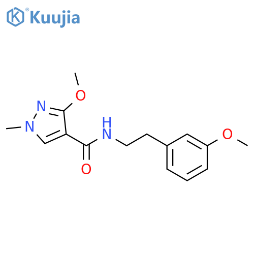 3-methoxy-N-2-(3-methoxyphenyl)ethyl-1-methyl-1H-pyrazole-4-carboxamide structure