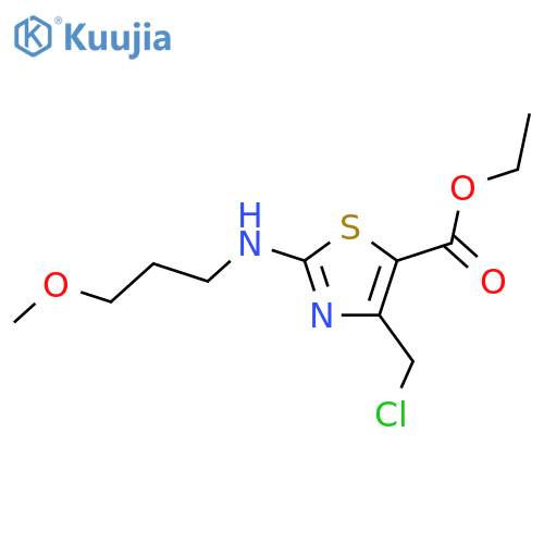 ethyl 4-(chloromethyl)-2-(3-methoxypropyl)amino-1,3-thiazole-5-carboxylate structure