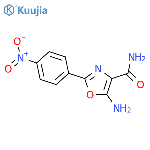 5-amino-2-(4-nitrophenyl)-1,3-oxazole-4-carboxamide structure