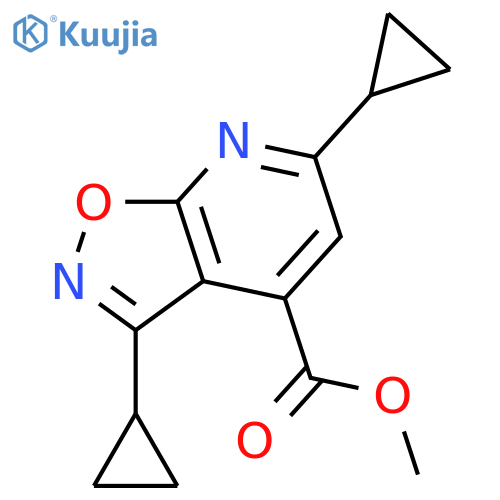 methyl 3,6-dicyclopropyl-1,2oxazolo5,4-bpyridine-4-carboxylate structure