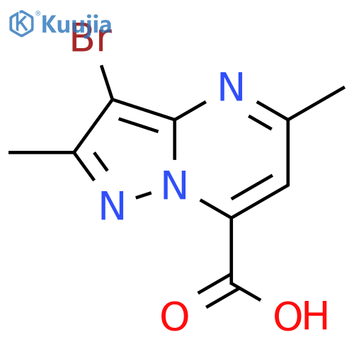 3-Bromo-2,5-dimethyl-pyrazolo[1,5-a]pyrimidine-7-carboxylic acid structure