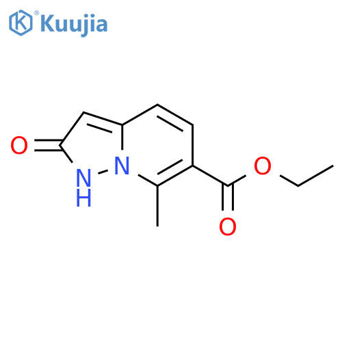 <br>7-Methyl-2-oxo-1,2-dihydro-pyrazolo[1,5-a]pyridine-6-carboxylic acid ethyl  ester structure
