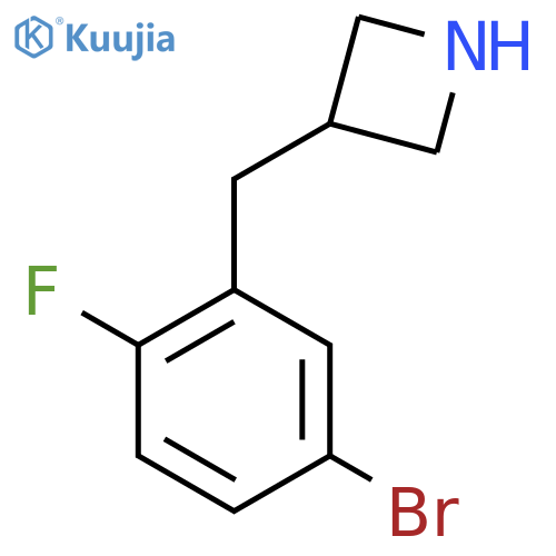 3-(5-Bromo-2-fluorophenyl)methylazetidine structure