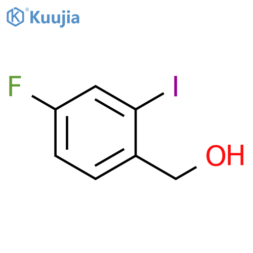 (4-fluoro-2-iodophenyl)methanol structure