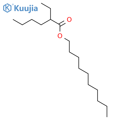 Hexanoic acid,2-ethyl-, decyl ester structure