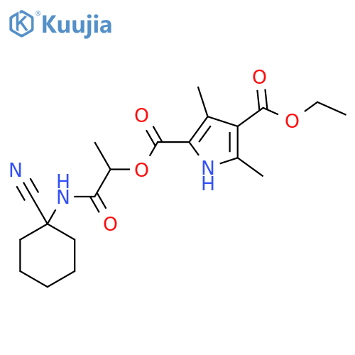 2-{1-[(1-Cyanocyclohexyl)carbamoyl]ethyl} 4-ethyl 3,5-dimethyl-1H-pyrrole-2,4-dicarboxylate structure
