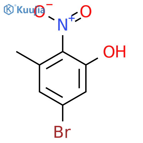 5-bromo-3-methyl-2-nitrophenol structure
