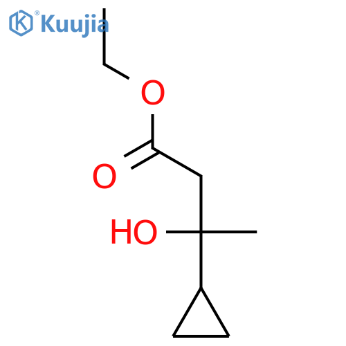 Cyclopropanepropanoicacid, b-hydroxy-b-methyl-, ethyl ester structure