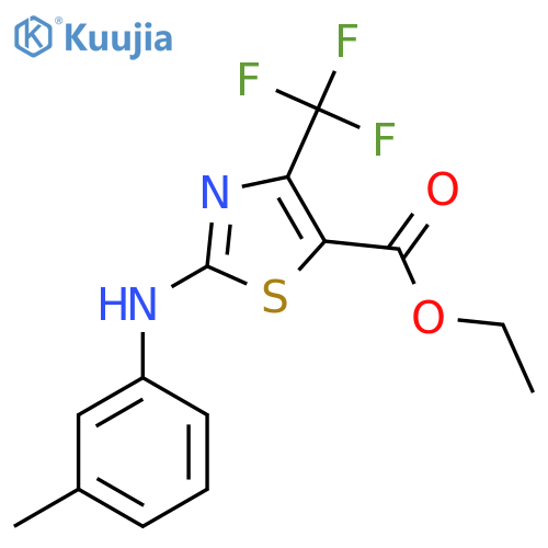 ethyl 2-(3-methylphenyl)amino-4-(trifluoromethyl)-1,3-thiazole-5-carboxylate structure