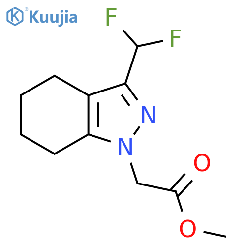 methyl 2-3-(difluoromethyl)-4,5,6,7-tetrahydro-1H-indazol-1-ylacetate structure