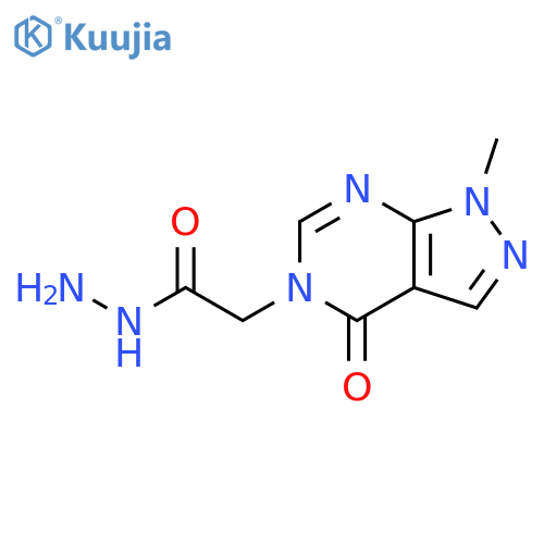 2-{1-methyl-4-oxo-1H,4H,5H-pyrazolo3,4-dpyrimidin-5-yl}acetohydrazide structure
