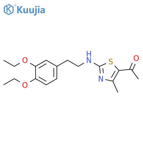 1-(2-{2-(3,4-diethoxyphenyl)ethylamino}-4-methyl-1,3-thiazol-5-yl)ethan-1-one structure