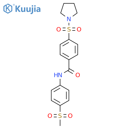 N-(4-methanesulfonylphenyl)-4-(pyrrolidine-1-sulfonyl)benzamide structure
