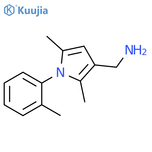 {2,5-dimethyl-1-(2-methylphenyl)-1H-pyrrol-3-ylmethyl}amine structure