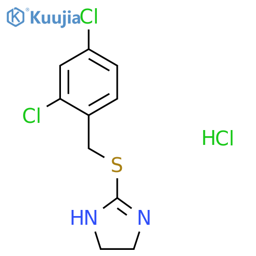 2-{(2,4-dichlorophenyl)methylsulfanyl}-4,5-dihydro-1H-imidazole hydrochloride structure