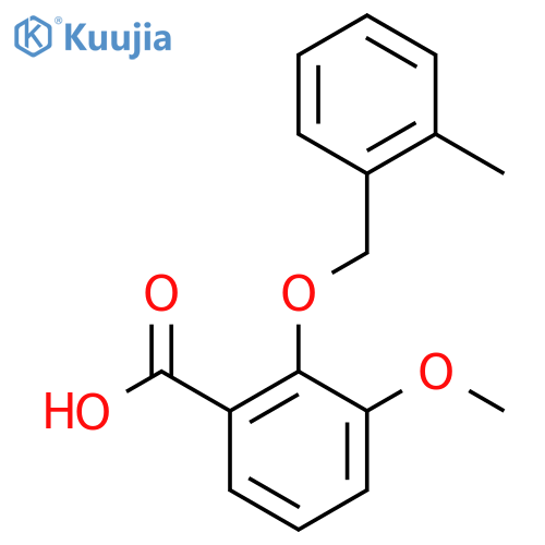 3-Methoxy-2-[(2-methylbenzyl)oxy]benzoic acid structure