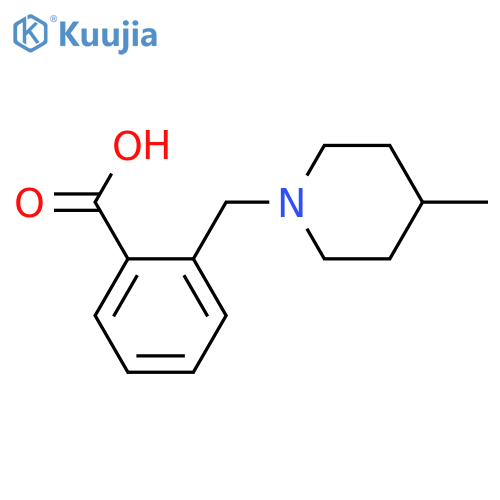 2-(4-methylpiperidin-1-yl)methylbenzoic acid structure